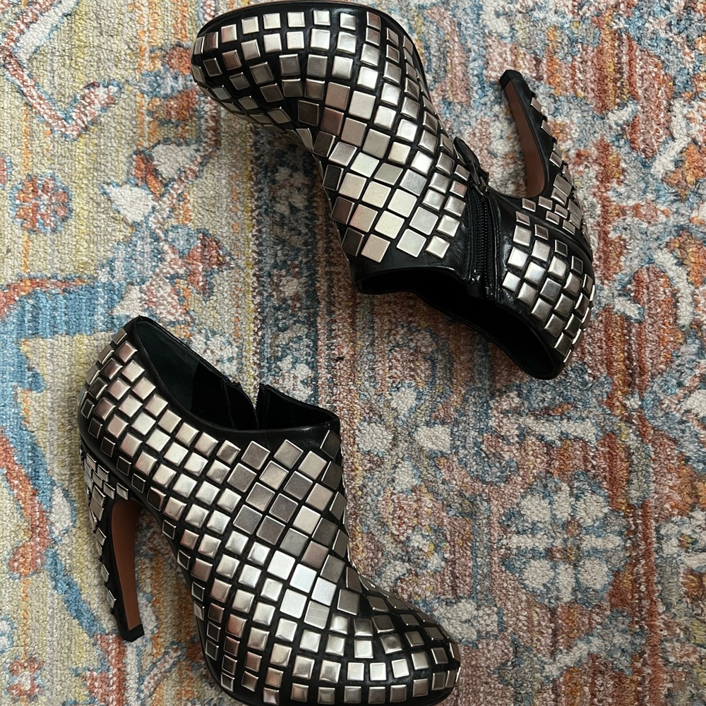 Alaia Studded Ankle Boots, Size 37